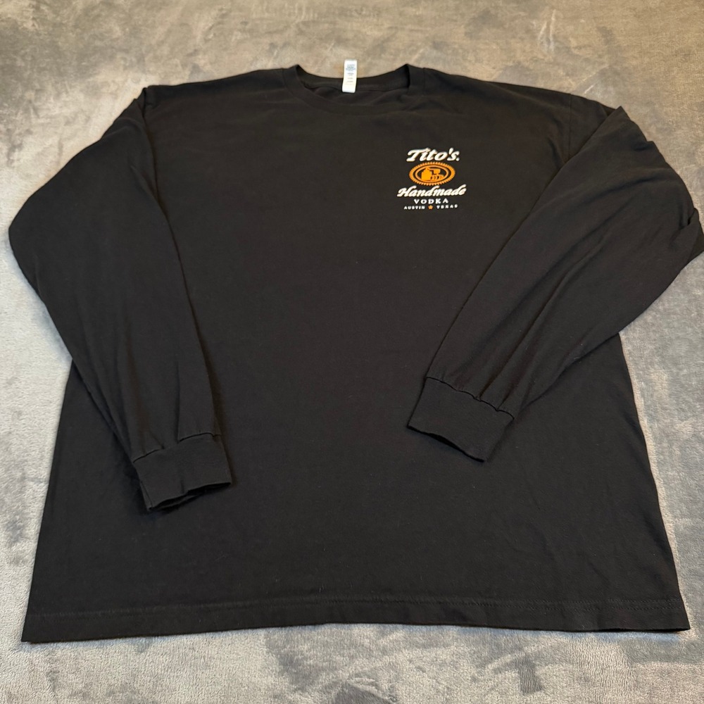 Spectra Titos Handmade Vodka T Shirt Mens XL Black Long Sleeve Official Taster